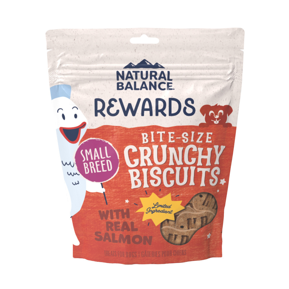 Natural Balance Rewards Crunchy Biscuits With Real Salmon Small Breed Dog Treats
