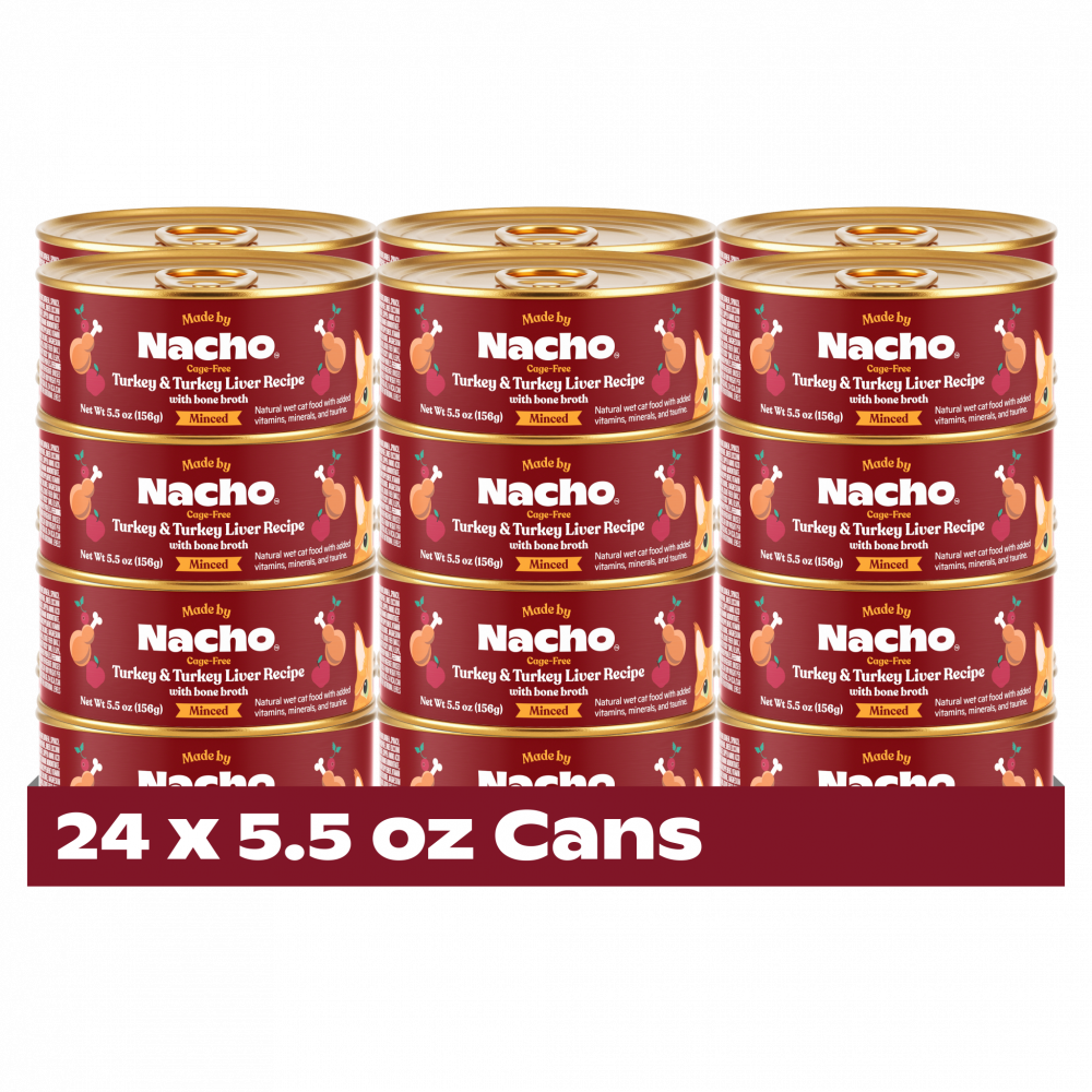 Made By Nacho Cage-Free Turkey & Turkey Liver Minced Recipe With Bone Broth