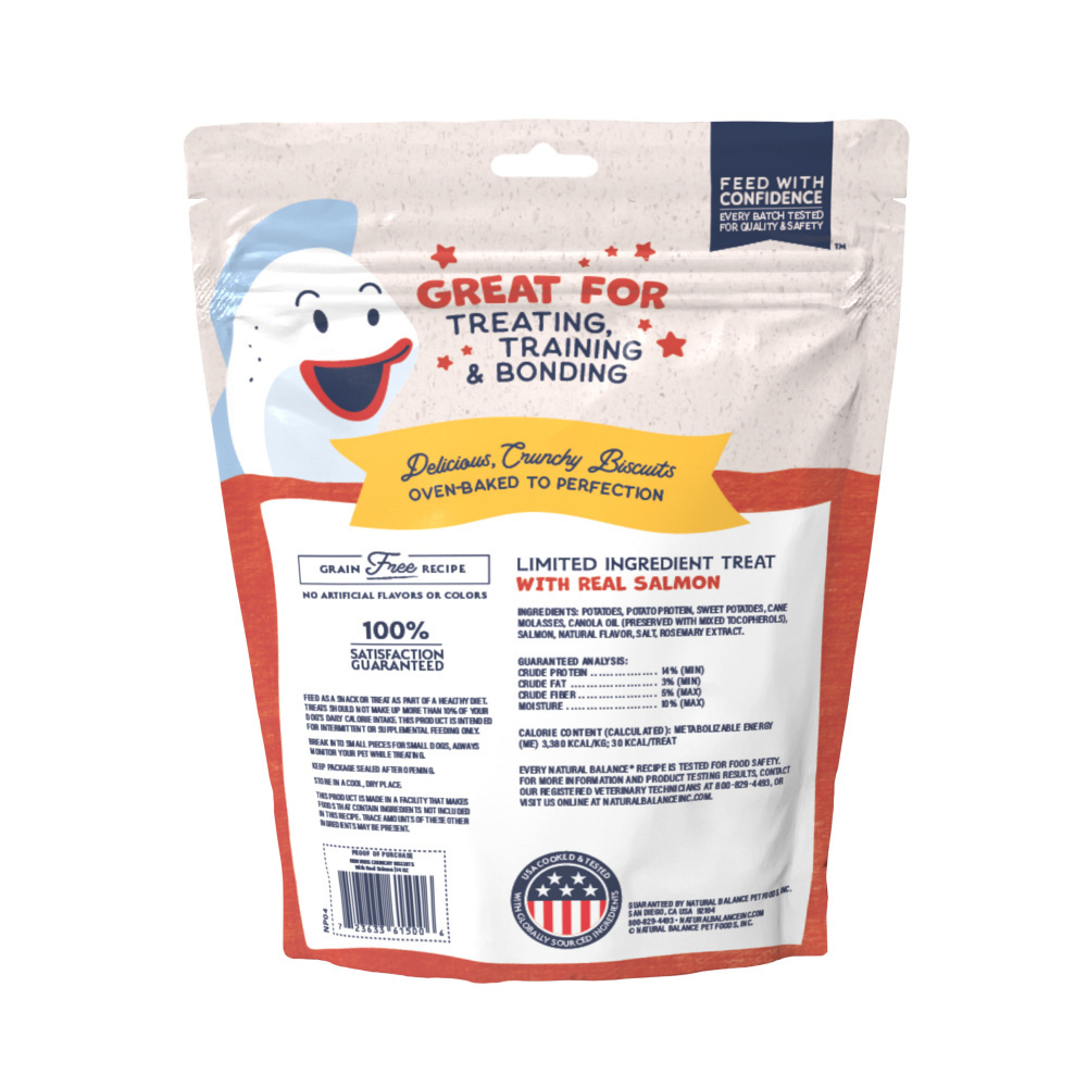 Natural Balance Rewards Crunchy Biscuits With Real Salmon Small Breed Dog Treats