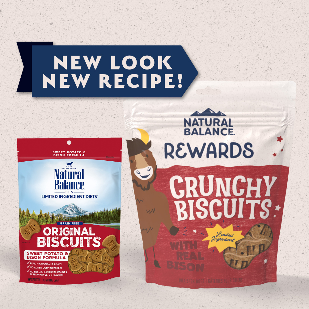 Natural Balance Rewards Crunchy Biscuits With Real Bison Small Breed Dog Treats