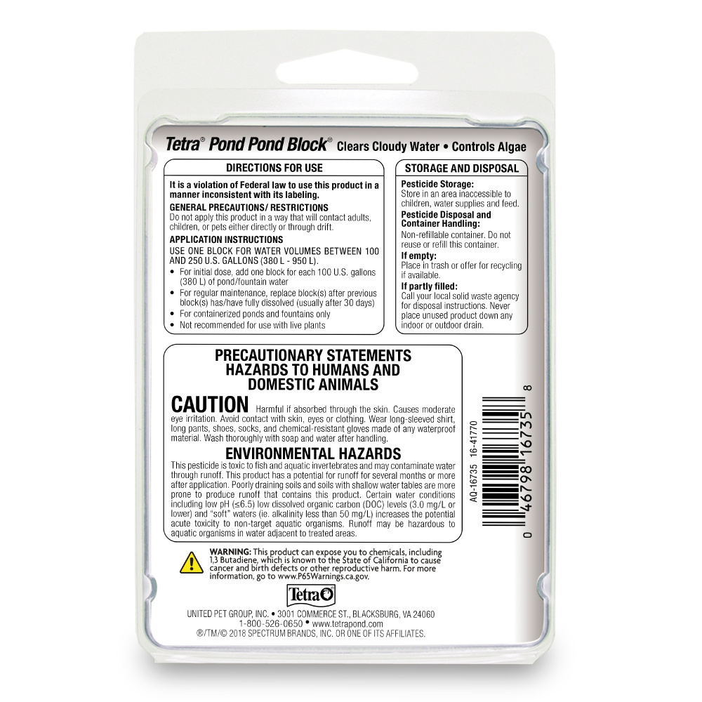 Tetra Algae Control Pond Anti-Algae Block Water Treatment