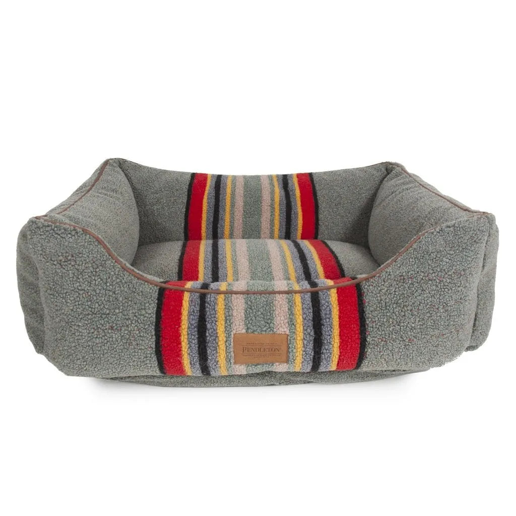 Pendleton Vintage Camp Heather Green Kuddler Berber Dog Bed