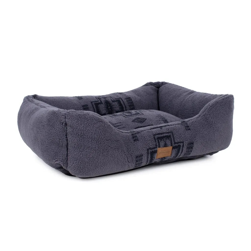 Pendleton Harding Tonal Gray Kuddler Berber Dog Bed