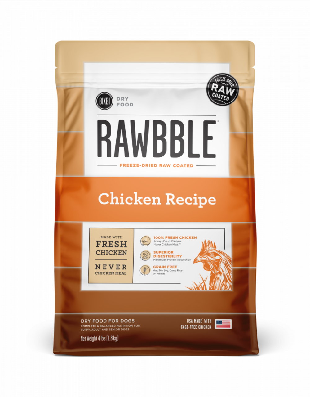 BIXBI Rawbble Kibble Grain Free Chicken