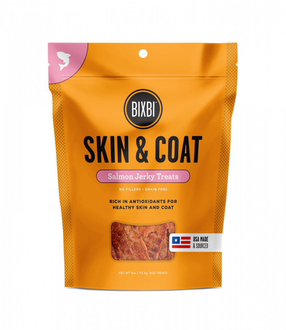 BIXBI Skin & Coat Salmon Jerky Dog Treats