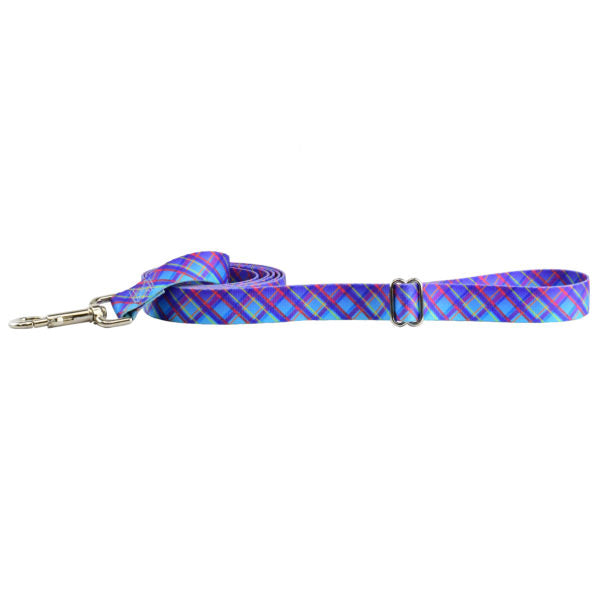 Twilight Glow Blue Plaid Dog Leash – EarthStyle