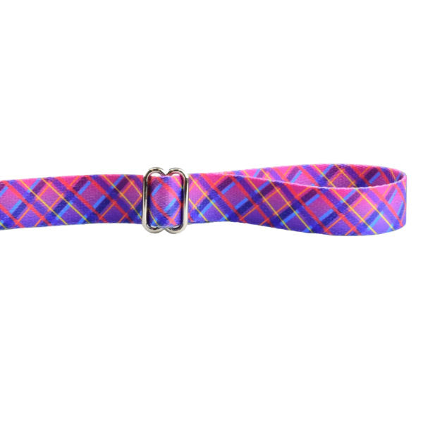 Neon Sunrise Pink Plaid Dog Leash – EarthStyle