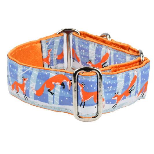 Frolicking Fox Dog Collar