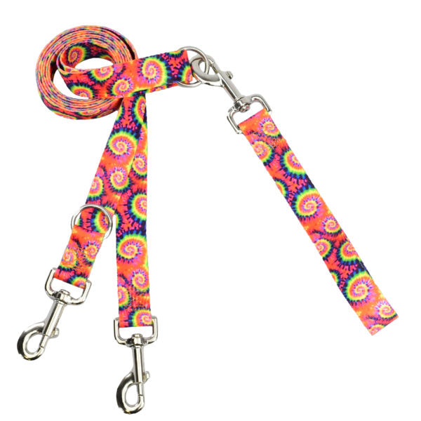 Classic Tie-Dye Double Connection Leash – EarthStyle