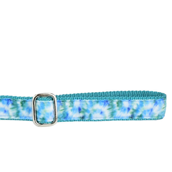 Teal Tie-Dye Velvet Dog Leash