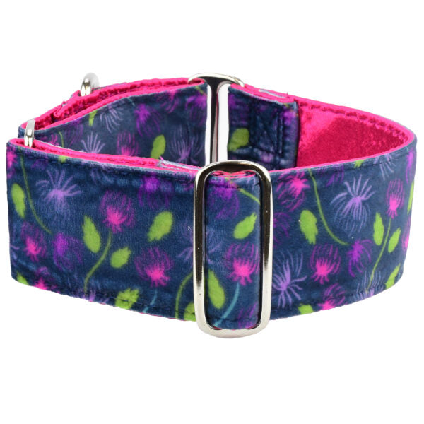 Midnight Dahlia Elite Velvet Dog Collar