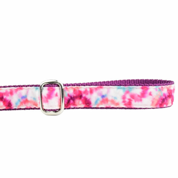 Pink Tie-Dye Velvet Dog Leash