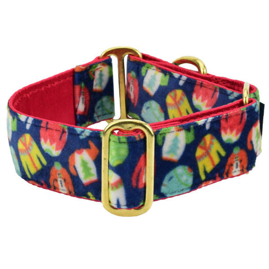 Cozy Sweaters Elite Velvet Buckle Martingale Dog Collar