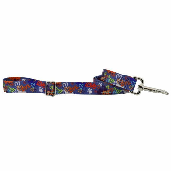 Love Graffiti Blue Dog Leash – EarthStyle