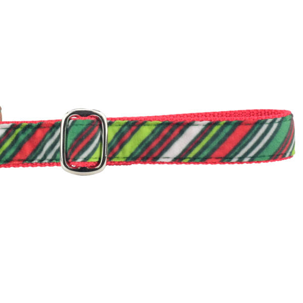 Christmas Stripes Velvet Dog Leash