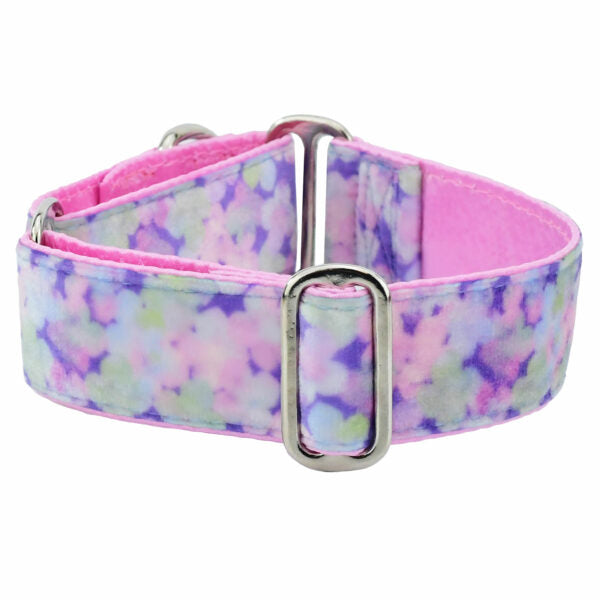 Hydrangea Elite Velvet Martingale Dog Collar