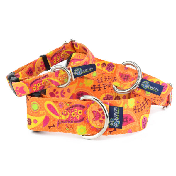 Orange Paisley Martingale Dog Collar – EarthStyle