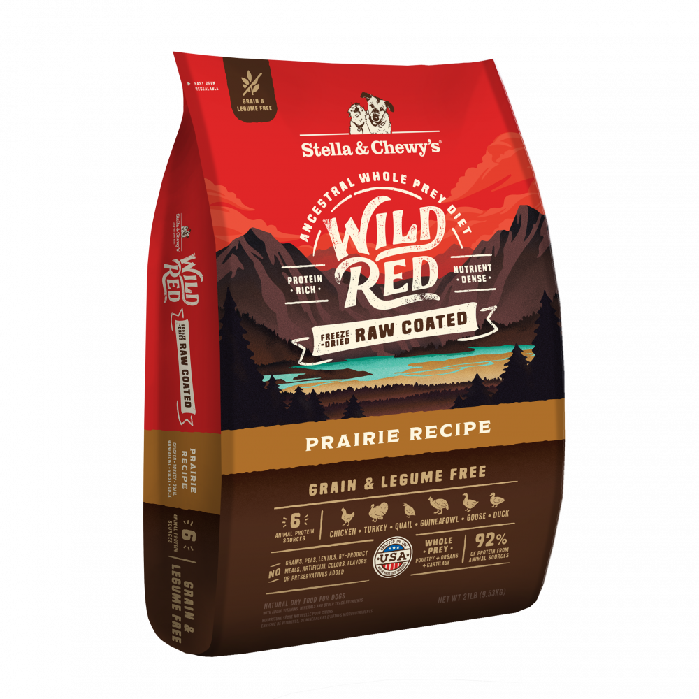 Stella & Chewy's Wild Red Dry Dog Food Raw Coated High Protein Grain & Legume Free Prairie Recipe