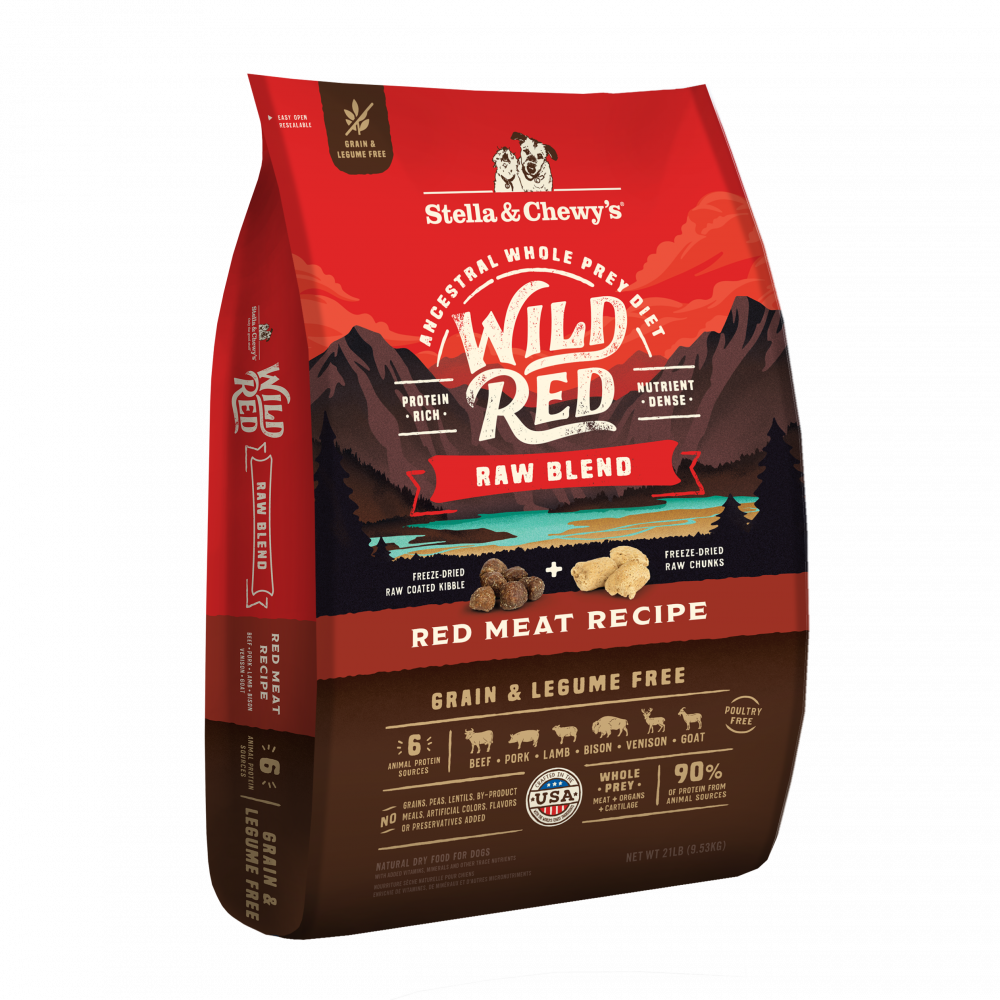 Stella & Chewy's Wild Red Dry Dog Food Raw Blend High Protein Grain &  Legume Free Red Meat Recipe