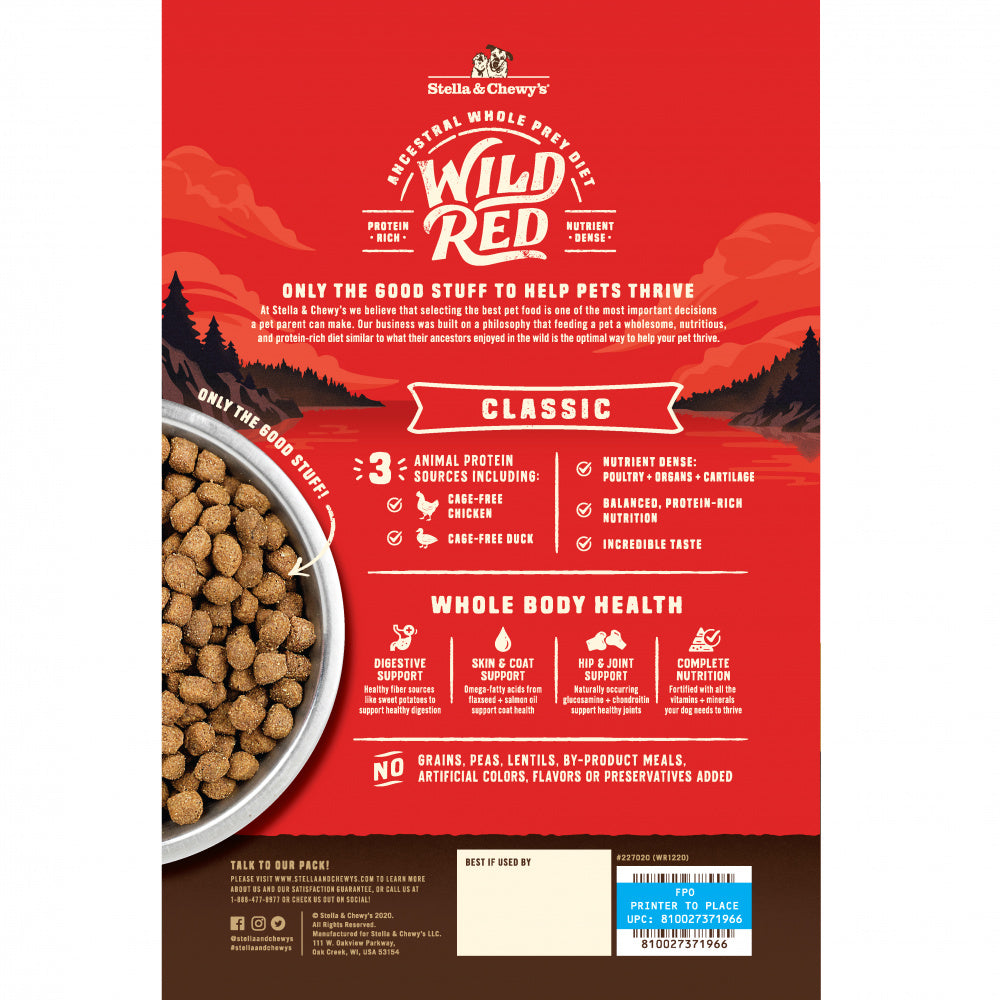 Stella & Chewy's Wild Red Wet Dog Food Variety Pack Stews High Protein Recipes