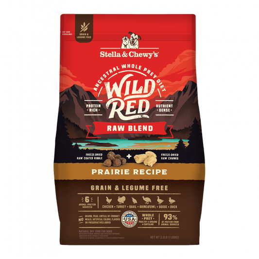 Stella & Chewy's Wild Red Dry Dog Food Raw Coated High Protein Grain & Legume Free Prairie Recipe