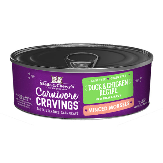 Stella & Chewys Carnivore Cravings Minced Morsels Cage Free Chicken and Duck Recipe Cans