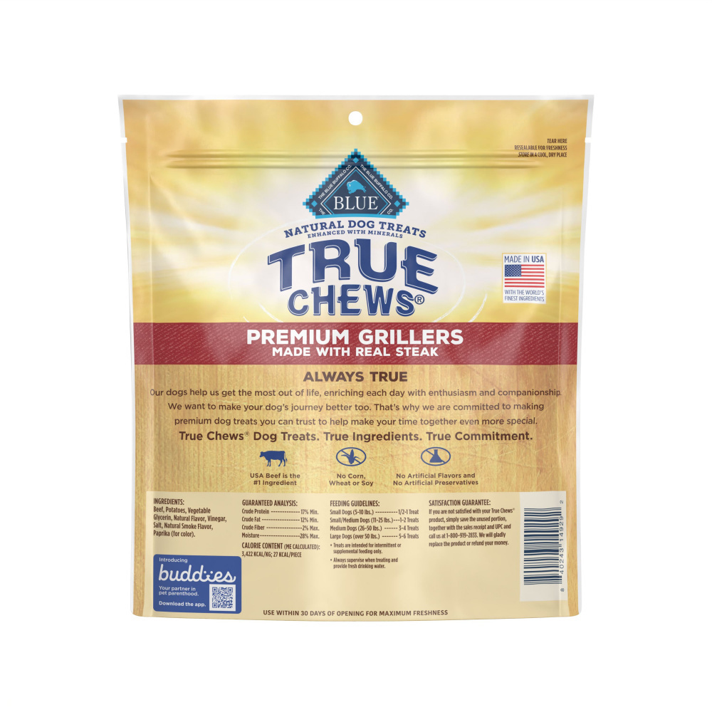 Blue Buffalo Truechews Steak Grillers Dog Treats