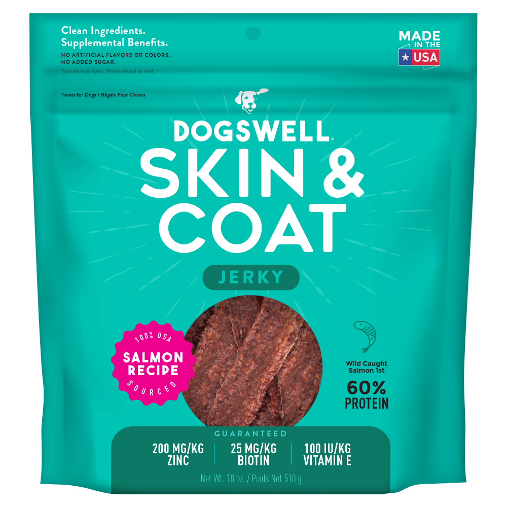 Dogswell Skin & Coat Jerky Salmon Dog Treats