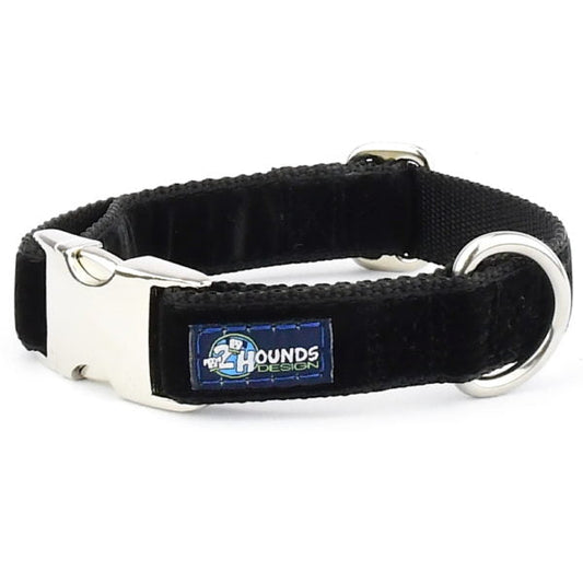 Black Velvet Essential Martingale Dog Collar