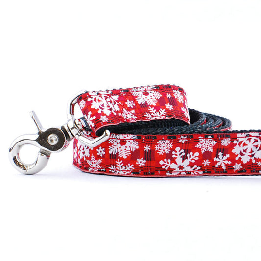 1″ Buffalo Plaid Ribbon Dog Leash