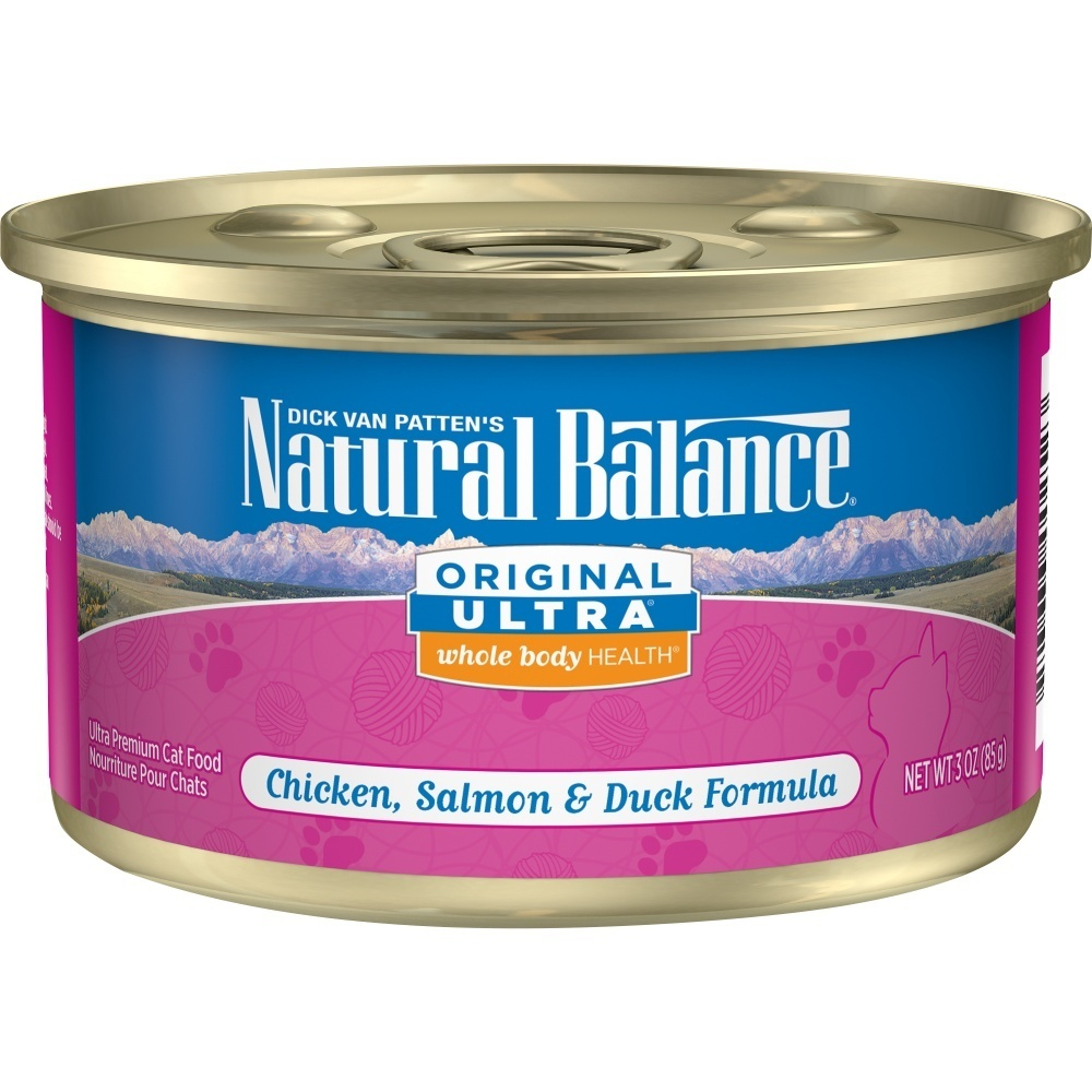 Natural Balance Original Ultra Premium Whole Body Health Chicken, Salmon and Duck Formula Canned Cat Food