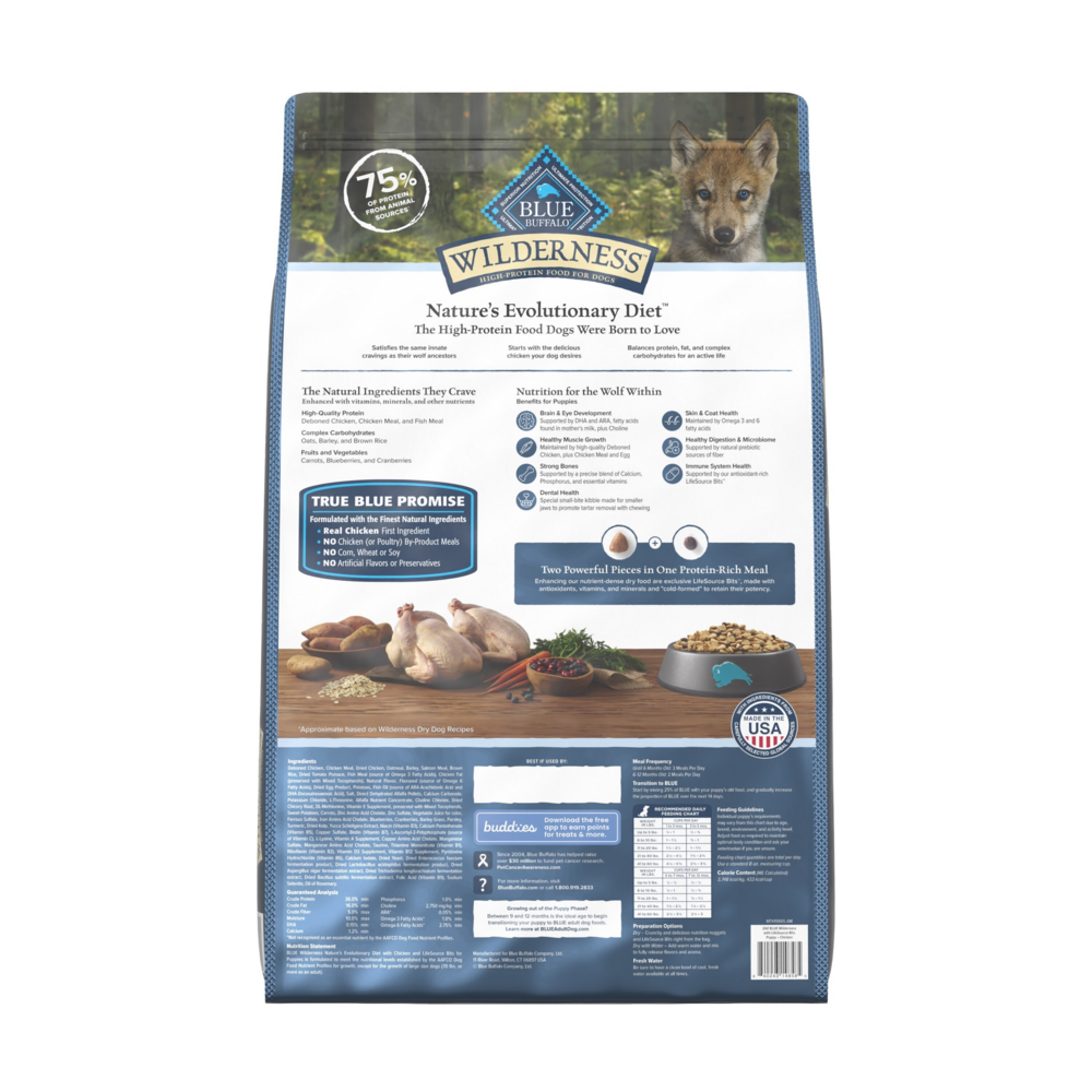 Blue Buffalo Wilderness High Protein Natural Chicken Puppy Dry Dog Food