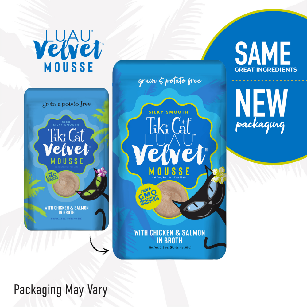 Tiki Cat Velvet Mousse Chicken & Salmon Wet Cat Food Pouches