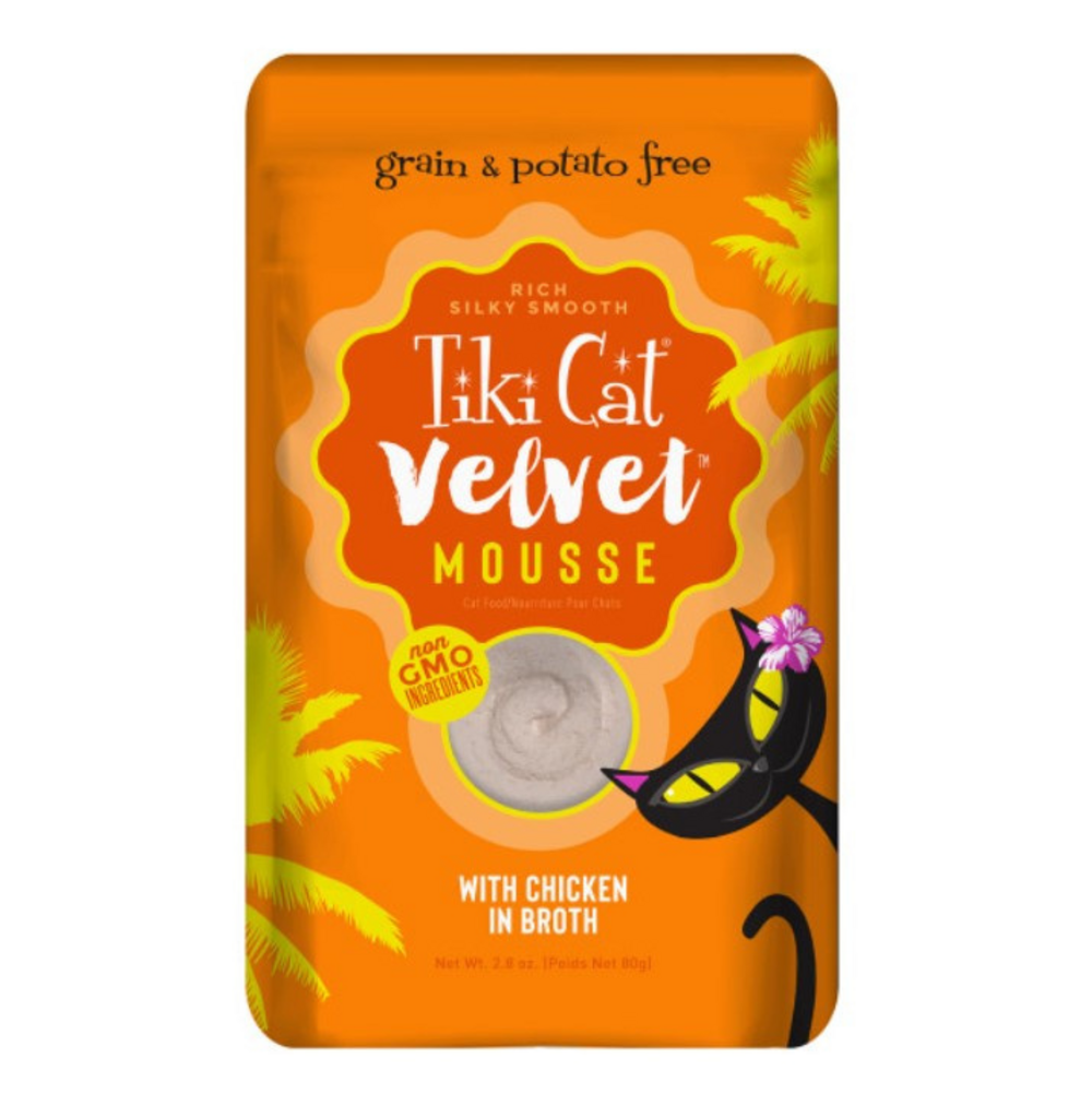 Tiki Cat Velvet Mousse Chicken Wet Cat Food Pouches