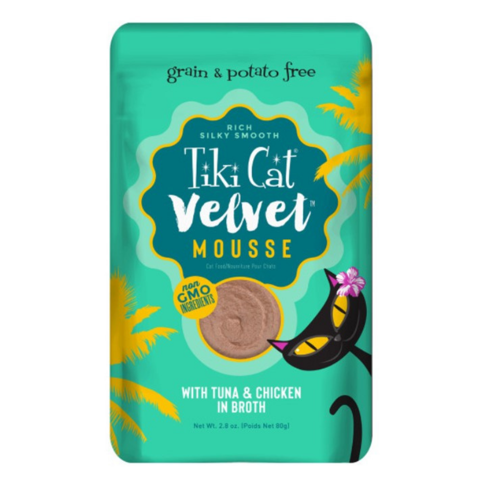 Tiki Cat Velvet Mousse Tuna & Chicken Wet Cat Food Pouches