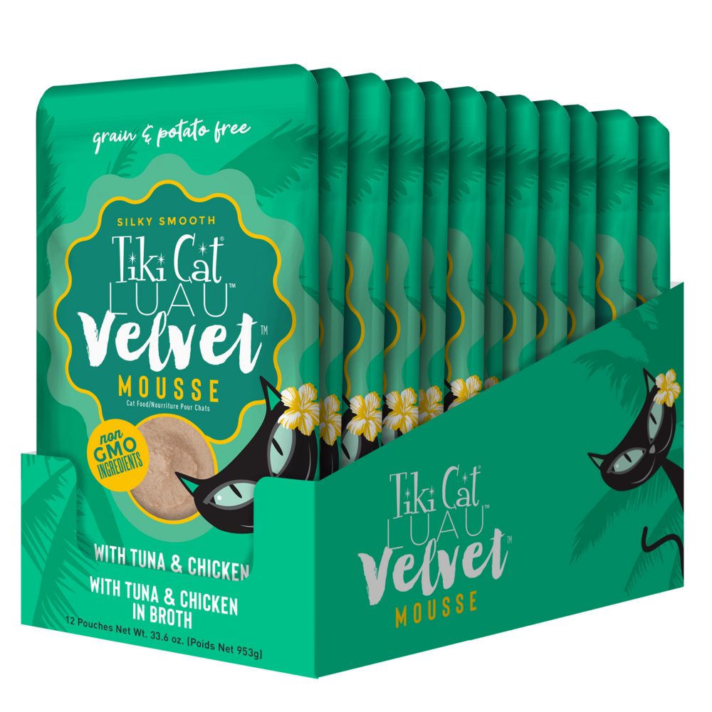 Tiki Cat Velvet Mousse Tuna & Chicken Wet Cat Food Pouches