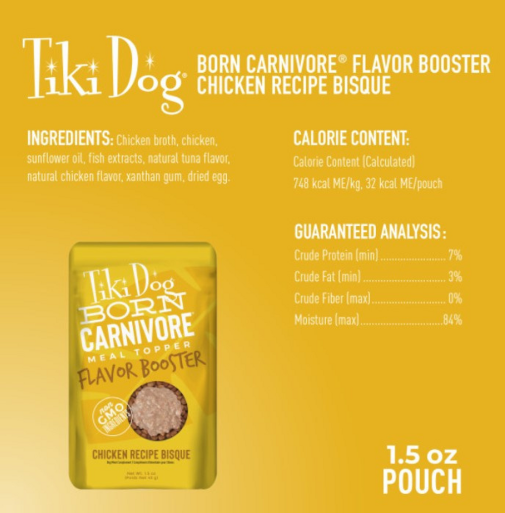 Tiki Dog Born Carnivore Flavor Booster Chicken Wet Dog Food Topper