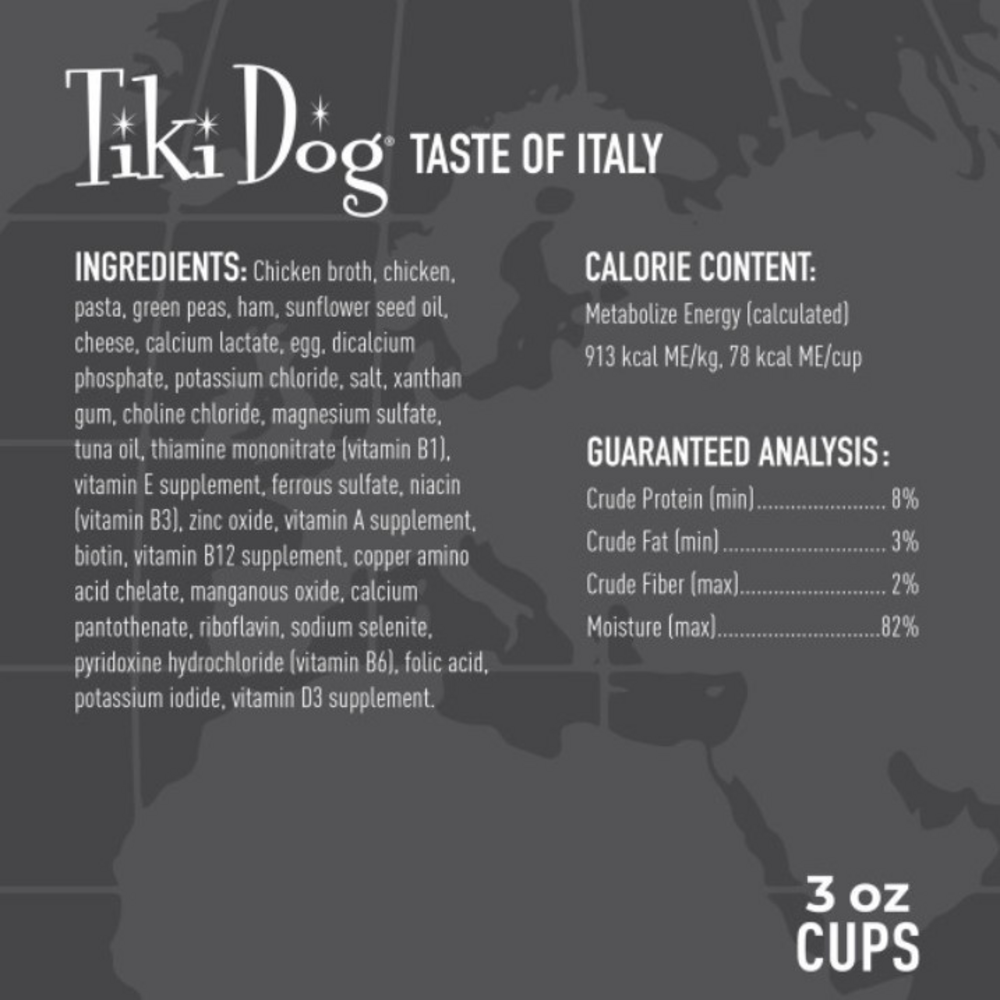 Tiki Dog Taste of the World Italy Chicken & Pasta Wet Dog Food