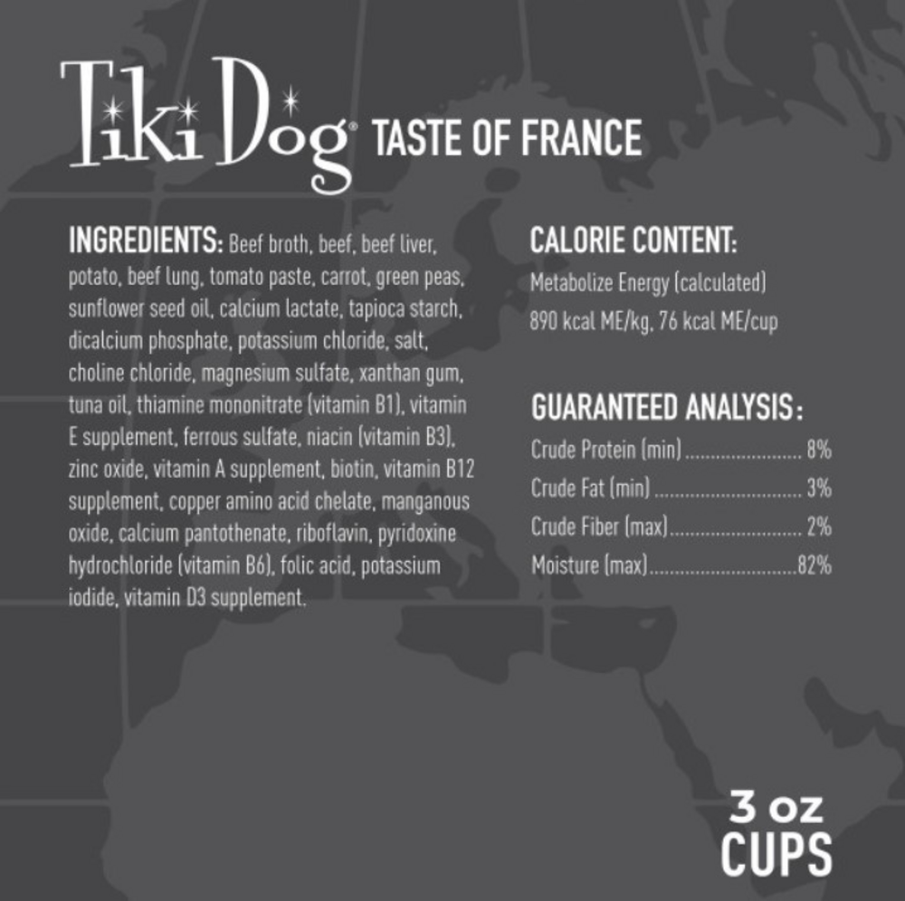 Tiki Dog Taste of the World France Beef & Potatoes & Carrots Wet Dog Food