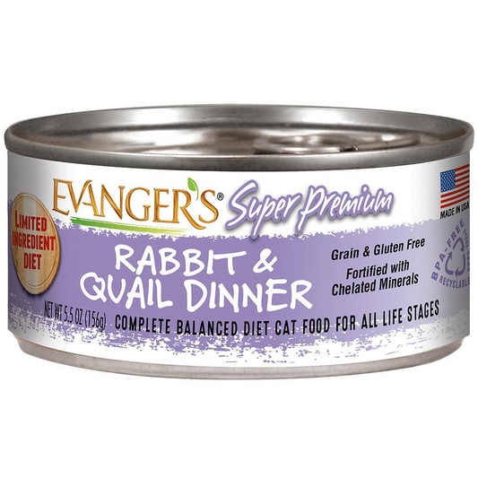 Evangers Super Premium Rabbit and Quail Dinner for Cats