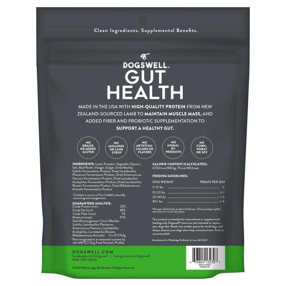 Dogswell Gut Health Jerky Lamb Dog Treats