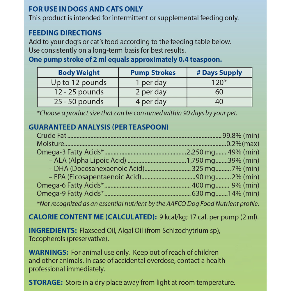 Grizzly Algal Plus Omega 3-6-9 Food Supplement for Dogs and Cats