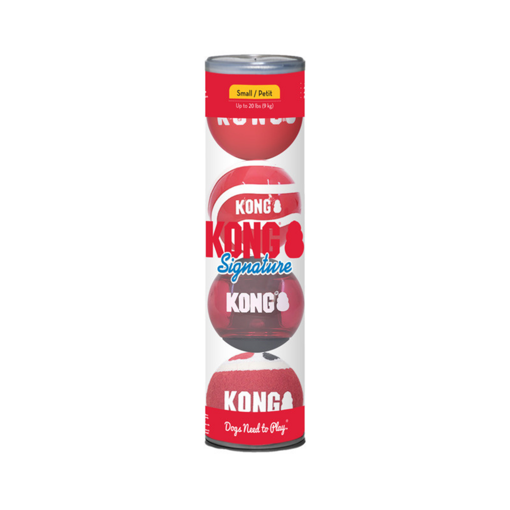 KONG Signature Balls 4 pack Assorted