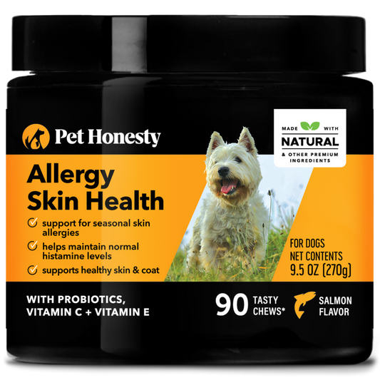 Pet Honesty Dog Allergy Skin Health Support Fish Oil Chews, Salmon