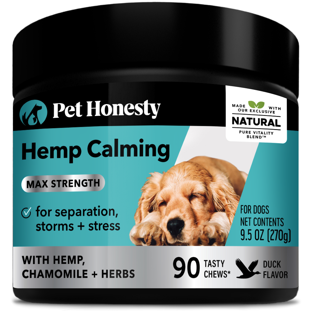 Pet Honesty Dog Hemp Calming Max Strength Anxiety Soft Chews, Duck