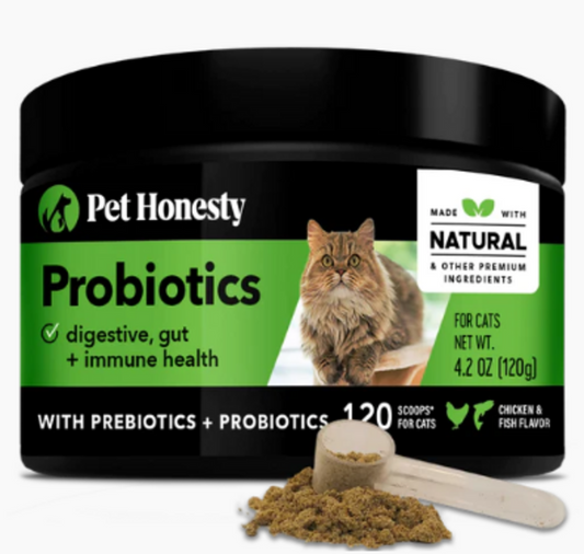 Pet Honesty Cat Digestive Probiotics Powder, Chicken & Fish