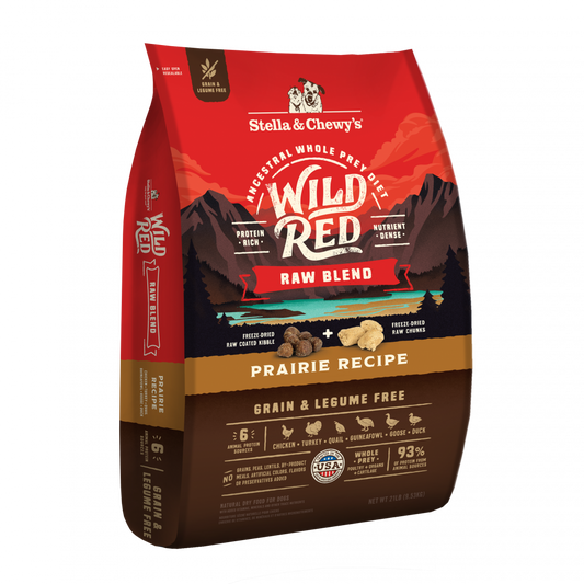 Stella & Chewy's Wild Red Dry Dog Food Raw Blend High Protein Grain & Legume Free Prairie Recipe