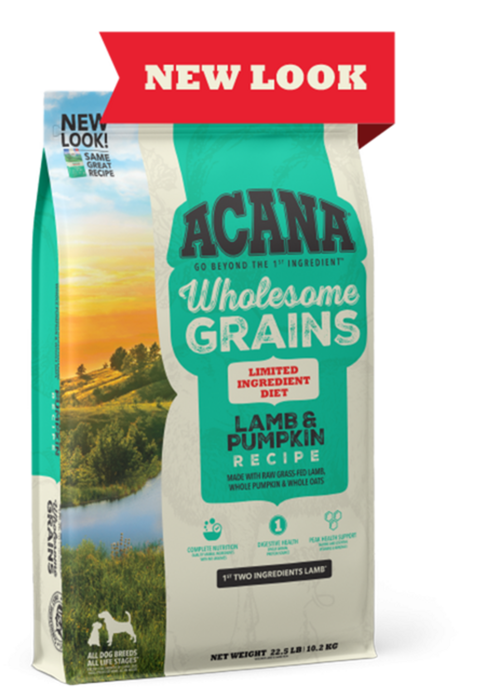 ACANA Wholesome Grains, Lamb & Pumpkin Recipe, Limited Ingredient Diet Dry Dog Food