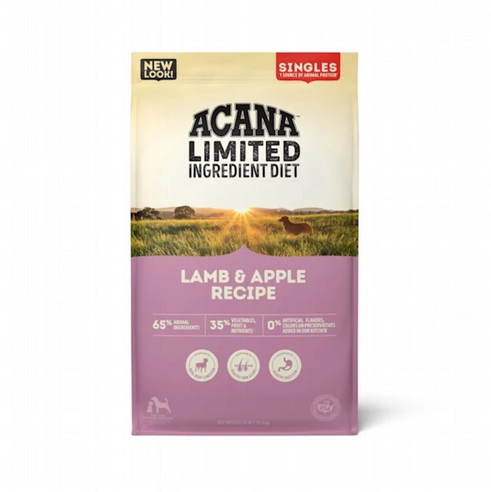 ACANA Singles, Lamb & Apple Recipe, Limited Ingredient Diet Dry Dog Food