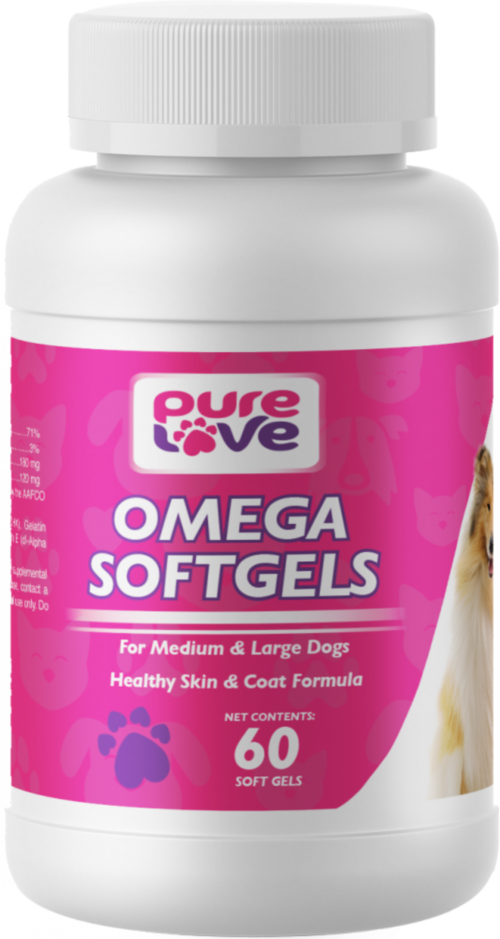 Pure Love Omega SoftGels for Medium and Large Dogs